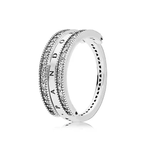 Flipping Hearts of PANDORA Ring 197404CZ (bild till) Flipping Hearts of PANDORA Ring 197404CZ