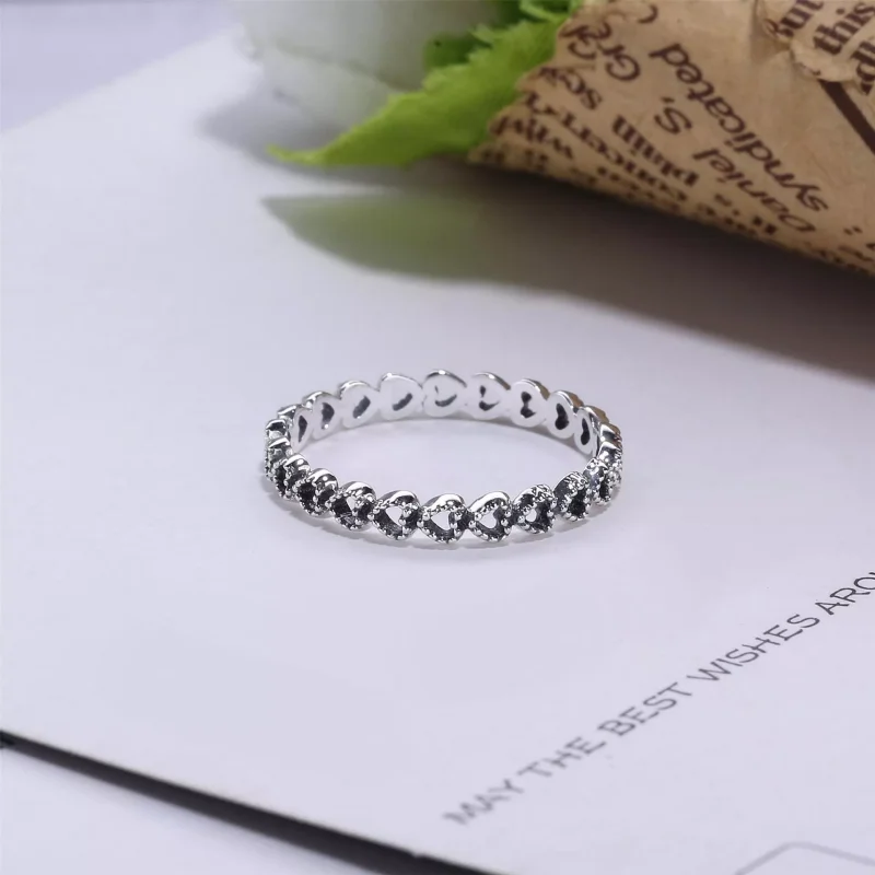 (bild till) PANDORA Band of Hearts Ring 190980 - View 5
