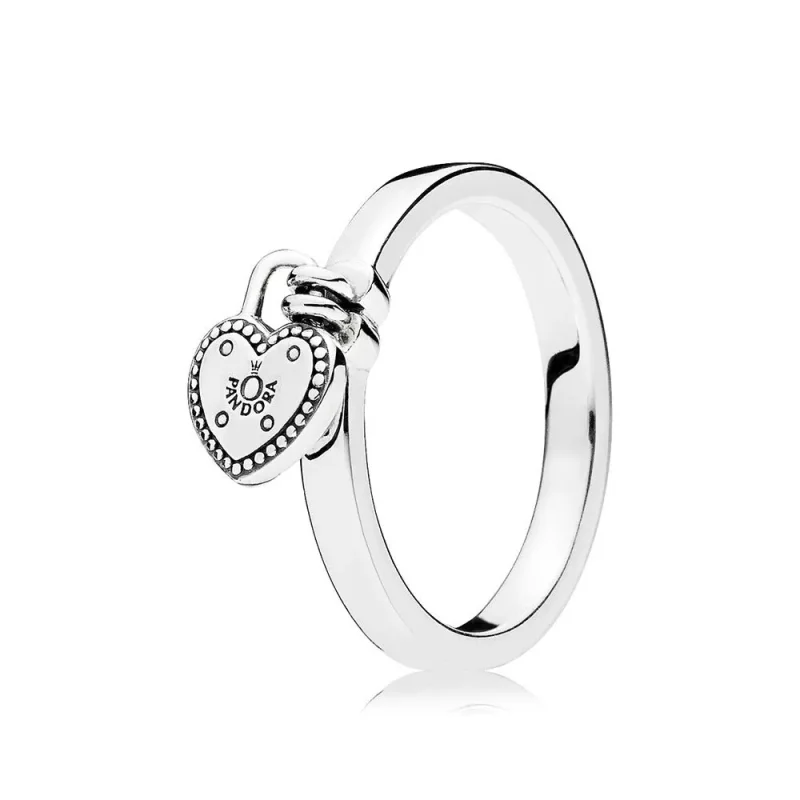 (bild till) PANDORA Heart-Shaped Padlock Ring 196571