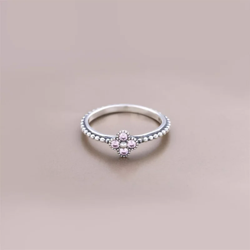 (bild till) PANDORA Pink Oriental Blossom Ring 191001PCZ - View 2