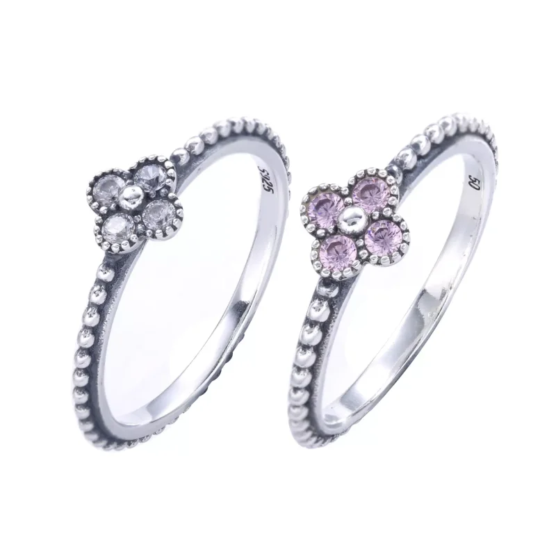 (bild till) PANDORA Pink Oriental Blossom Ring 191001PCZ - View 4