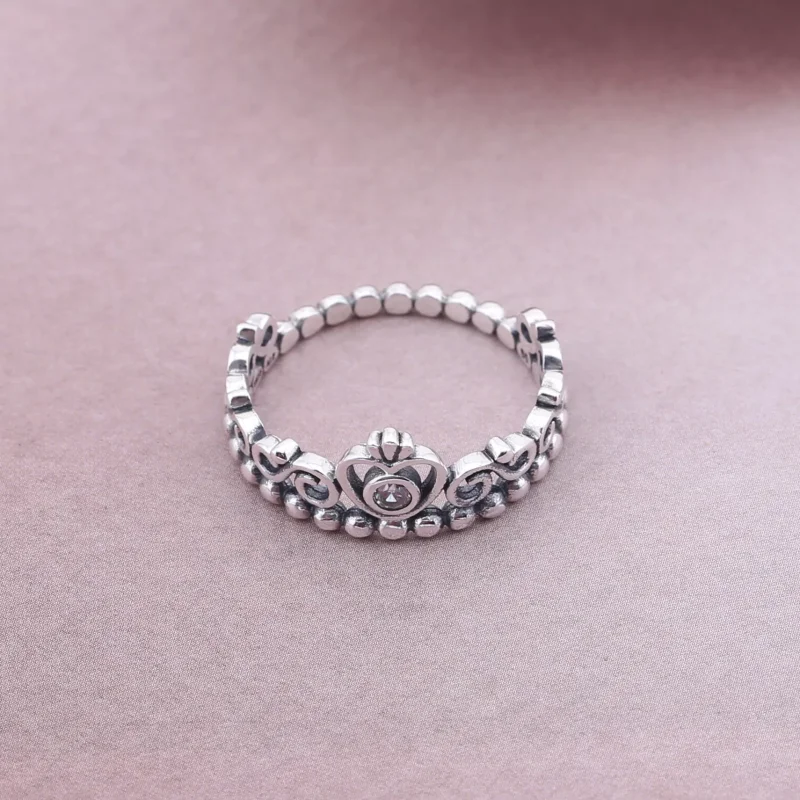 (bild till) PANDORA Princess Tiara Crown Ring 190880CZ - View 2