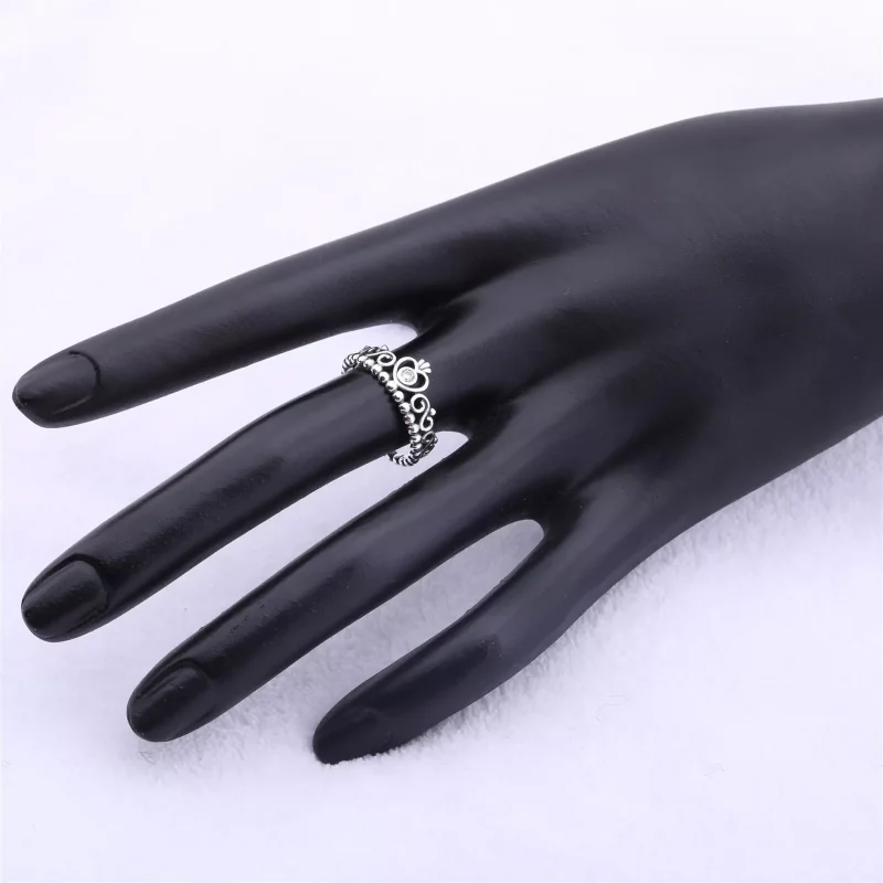 (bild till) PANDORA Princess Tiara Crown Ring 190880CZ - View 4