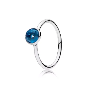 (bild till) Pandora Ring December Droplet London Blå Kristall - 191012Nlb
