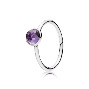 (bild till) Pandora Ring Februari Droplet Birthstone - 191012Sam
