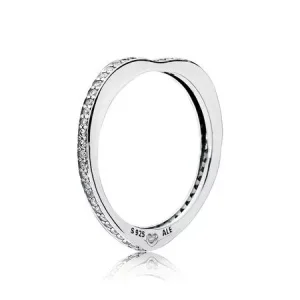(bild till) Pandora Ring Glittrande Kärleksbåge - 197095Cz