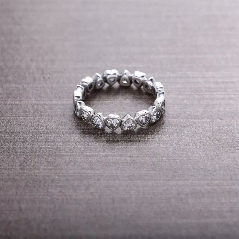 (bild till) Pandora Ring Gnistrande Hjärtstapling - 190897Cz - View 2