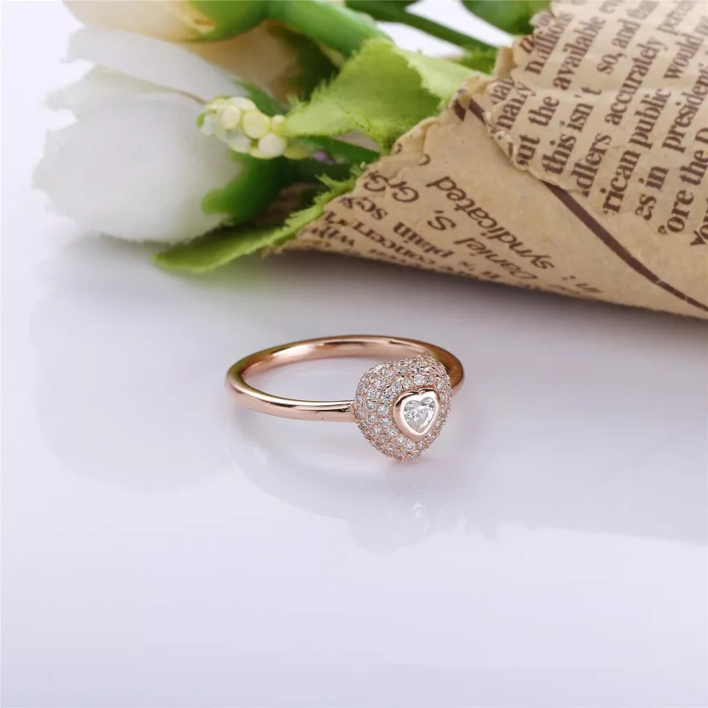 (bild till) Pandora Ring Hjärta 14 Karat Roséguld - Py00134-1 - View 3