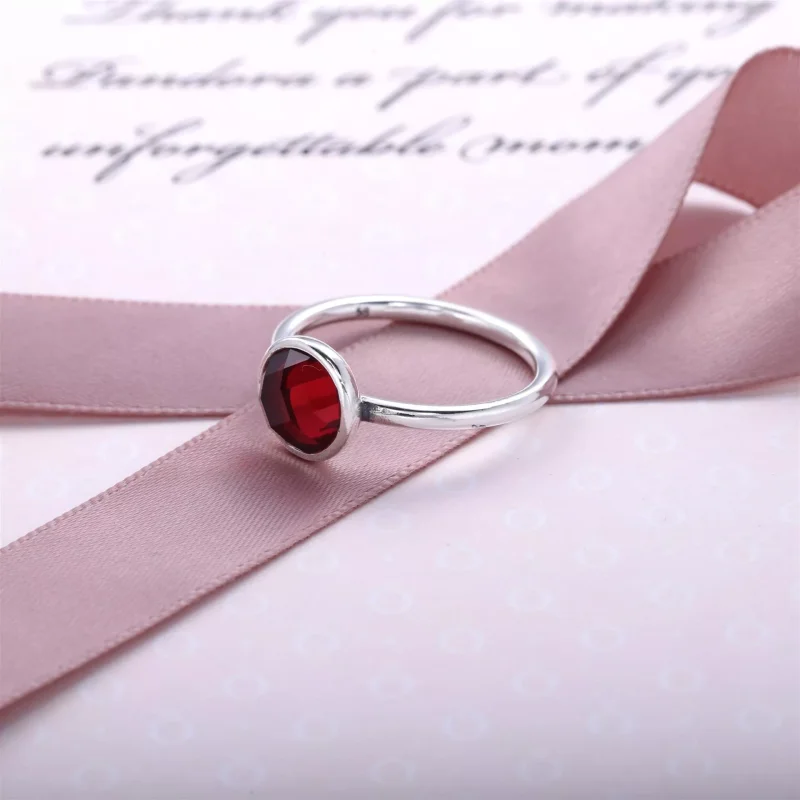 (bild till) Pandora Ring Juli Droplet Födelsesten - 191012Sru - View 2