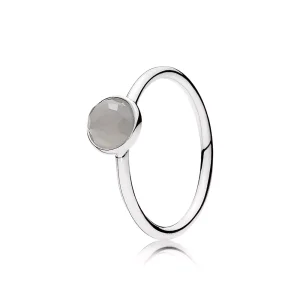 (bild till) Pandora Ring Juni Droppe Grå - 191012Msg