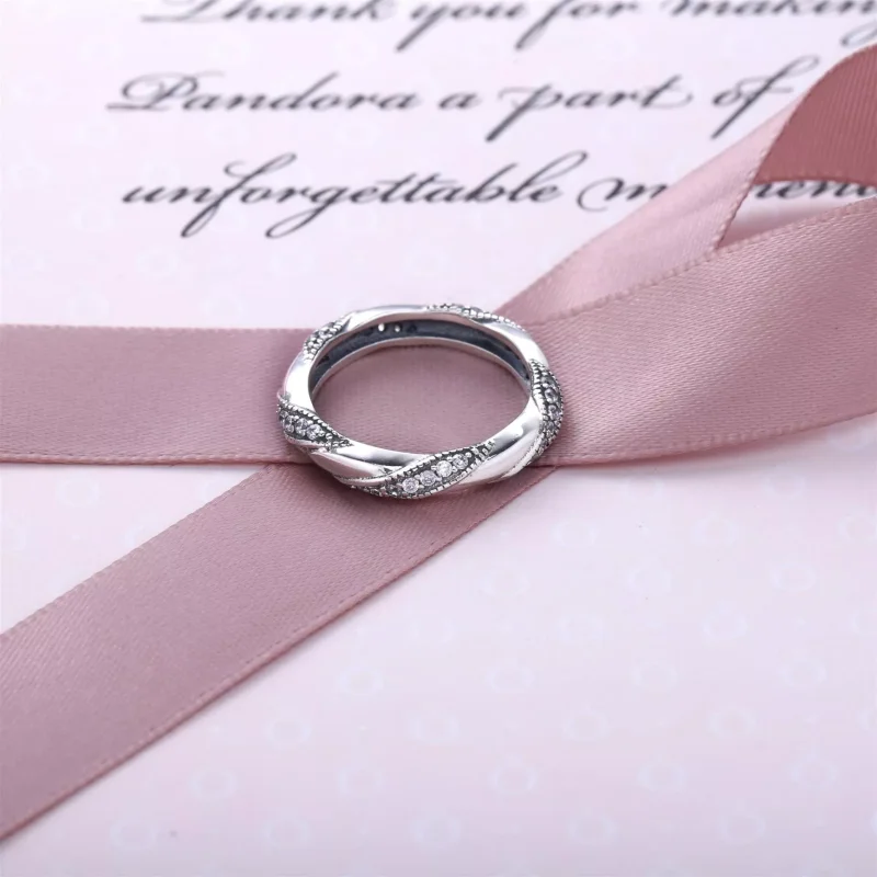 (bild till) Pandora Ring Kärleksband - 190981Cz - View 3
