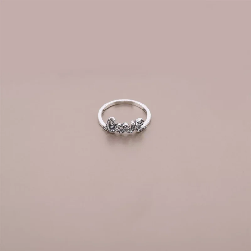 (bild till) Pandora Ring Kärlekssignatur - 190928Cz - View 2