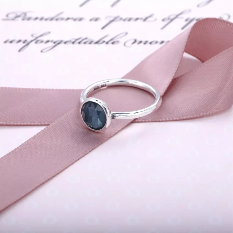(bild till) Pandora Ring Mars Droppe Födelsesten - 191012Nab - View 2