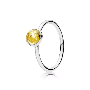 Pandora Ring November Droppe Citrine - 191012Ci (bild till) Pandora Ring November Droppe Citrine - 191012Ci