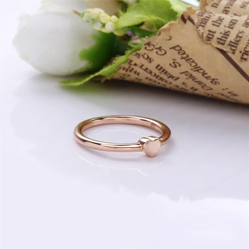 (bild till) Pandora Ring Pussel Hjärta 14 Karat Roséguld - 186551 - View 2