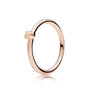 (bild till) Pandora Ring Pussel Hjärta 14 Karat Roséguld - 186551