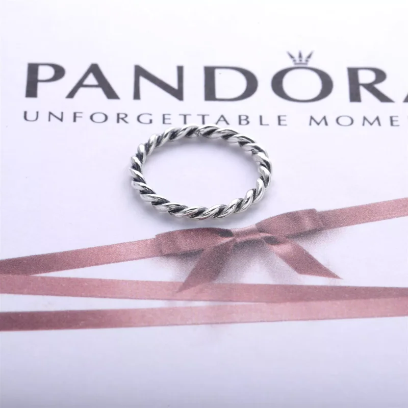 (bild till) Pandora Ring Twisted Stacking - 190602 - View 2