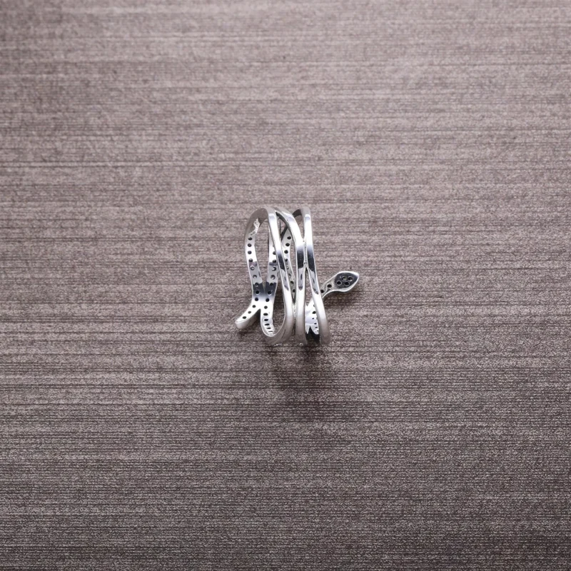 (bild till) Pandora Ring Virvlande Orm - 190954Cz - View 3