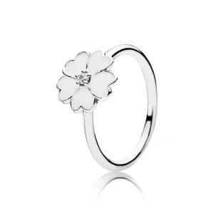 (bild till) Pandora Ring Vit Primros - 190931En12
