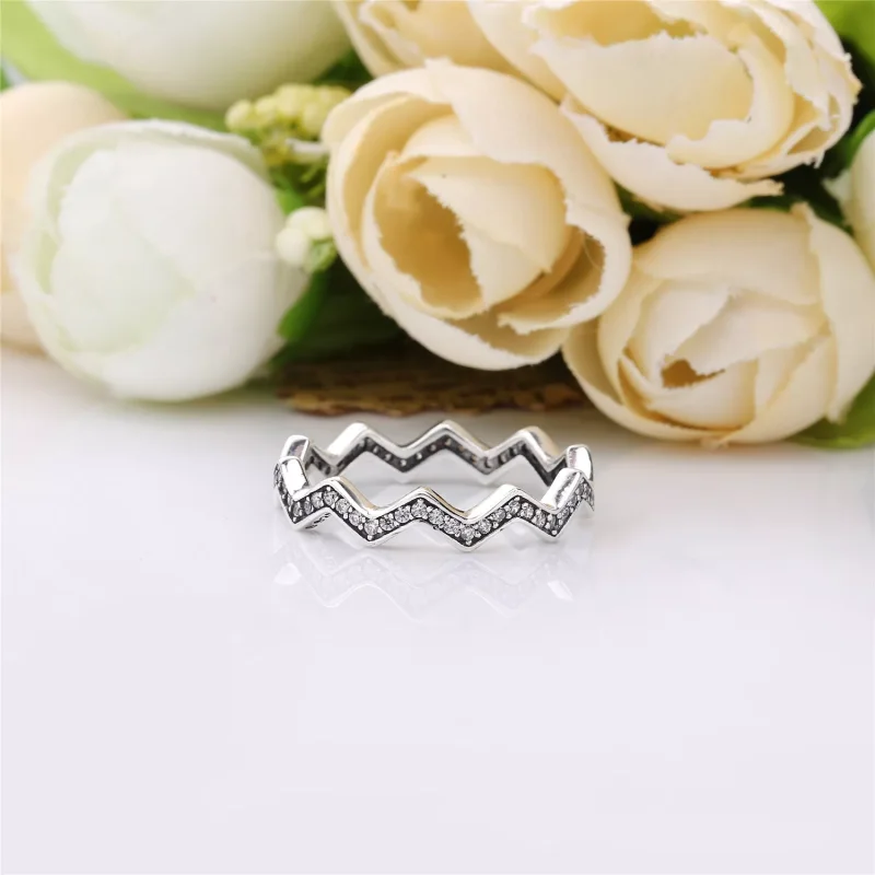 (bild till) PANDORA Shimmering Zigzag 197751CZ - View 3