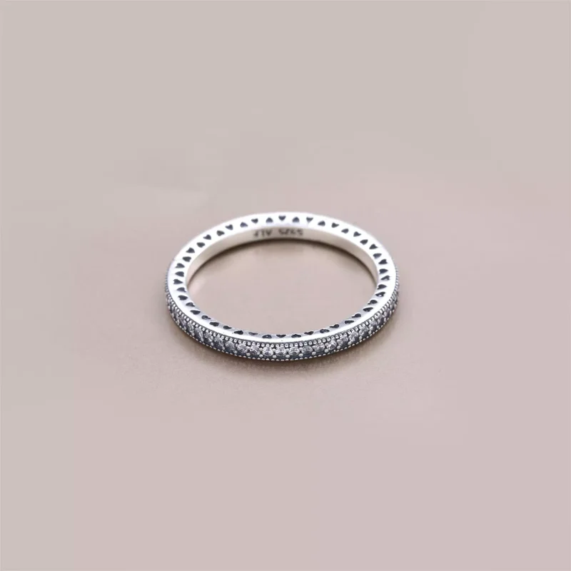 (bild till) PANDORA Sparkle & Hearts Ring 190963CZ - View 2