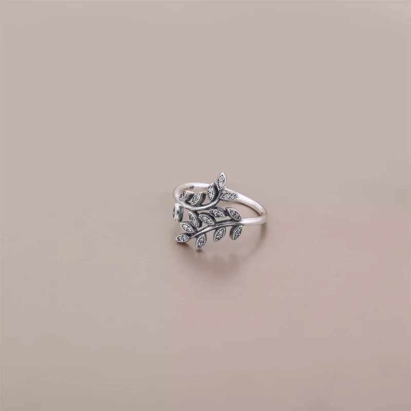 (bild till) PANDORA Sparkling Leaves Ring 190921CZ - View 2
