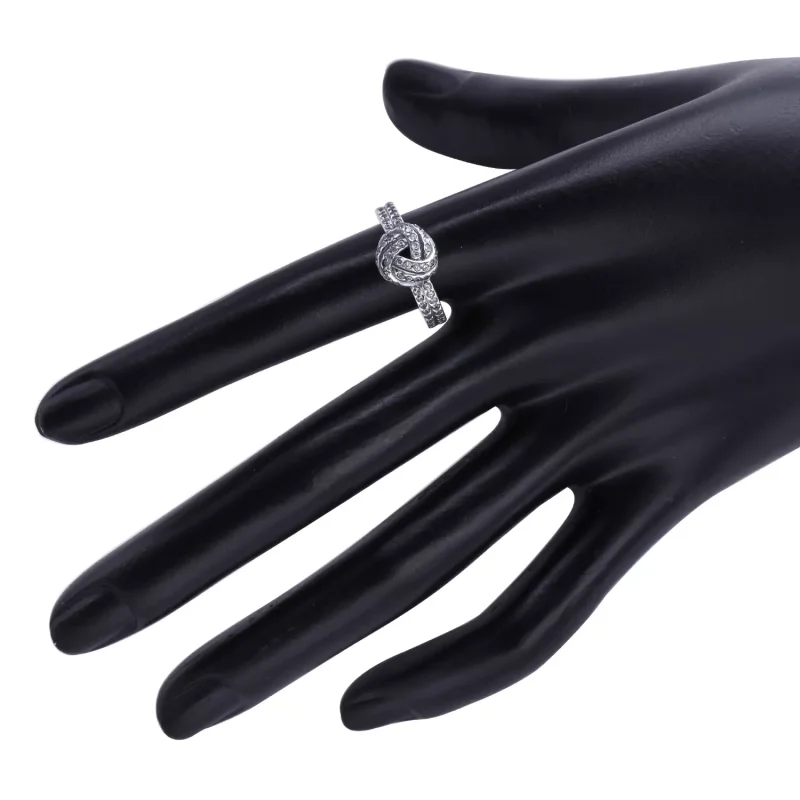 (bild till) PANDORA Sparkling Love Knot Ring 190997CZ - View 4