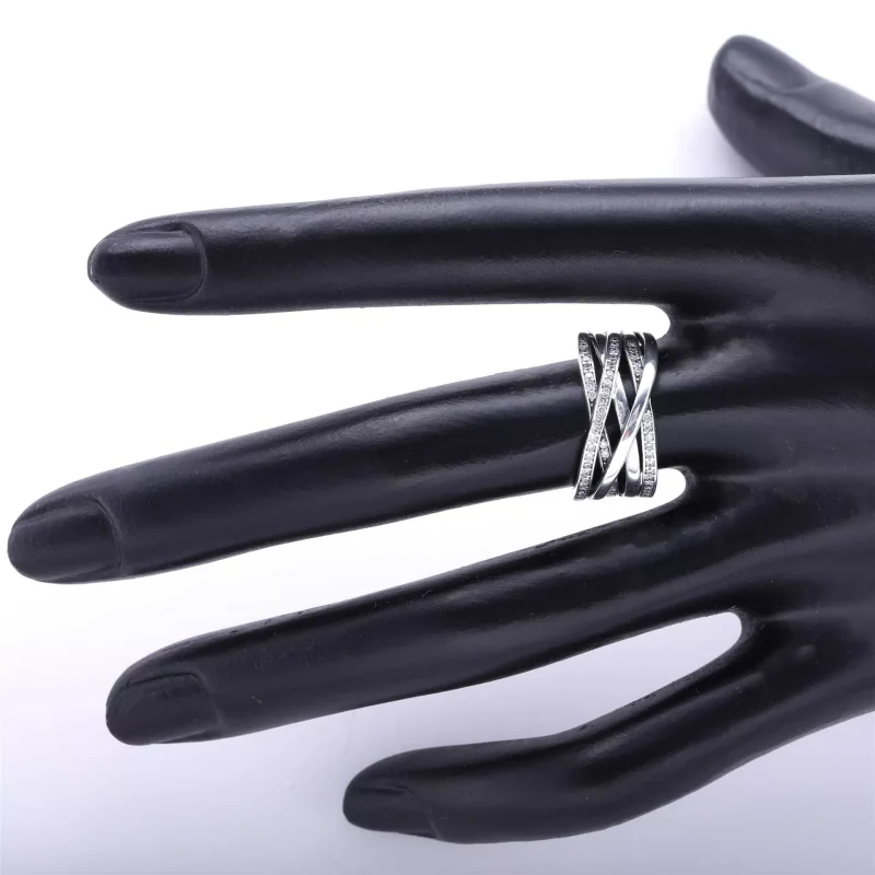 (bild till) PANDORA Sparkling & Polished Lines Ring 190919CZ - View 3