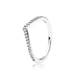 (bild till) PANDORA Sparkling Wishbone Ring 196316CZ