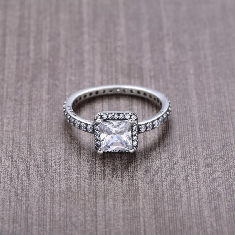 (bild till) PANDORA Square Sparkle Ring 190947CZ - View 2