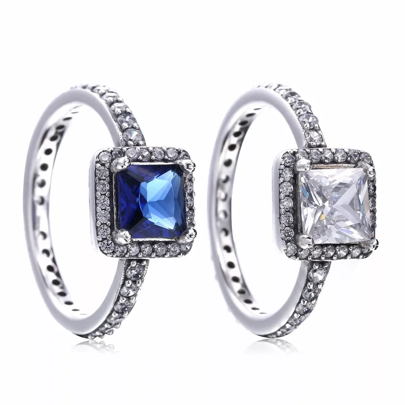 (bild till) PANDORA Square Sparkle Ring 190947CZ - View 4