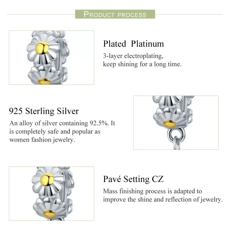 (bild till) Pandora Stil Säkerhetskedja Daisy - Scc618 - View 6