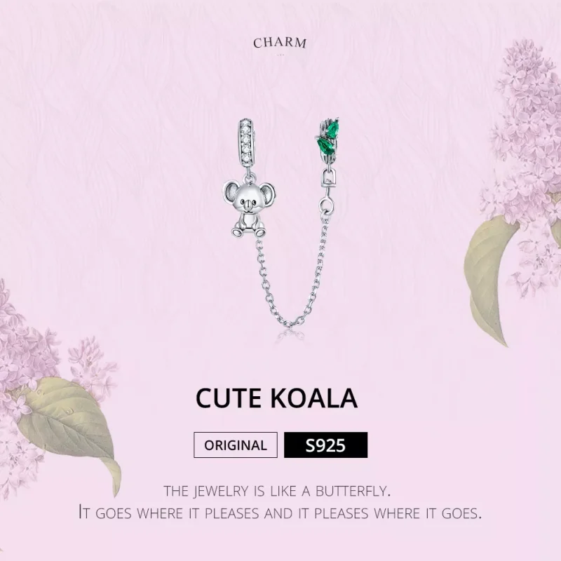 (bild till) Pandora Stil Säkerhetskedja Söt Koala - Scc1523 - View 6