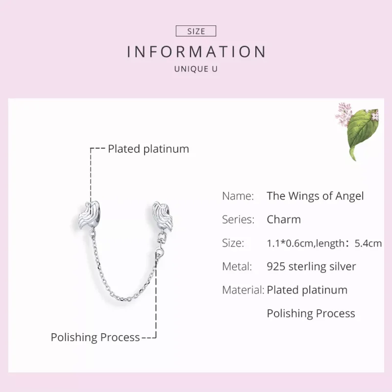 (bild till) Pandora Stil Säkerhetskedja Wings Of Angel - Bsc241 - View 7