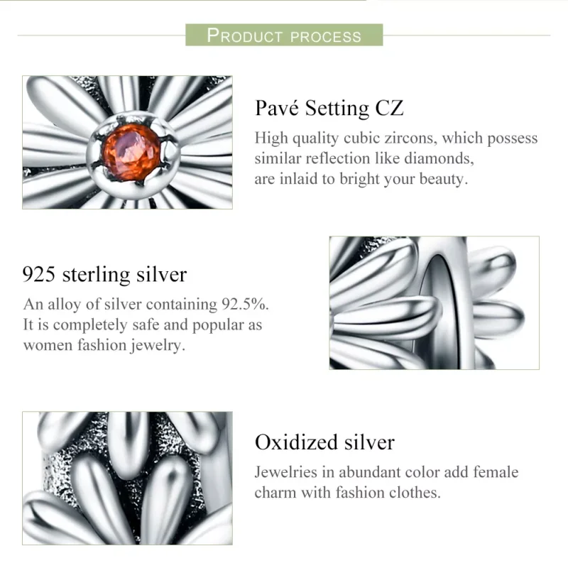 (bild till) Pandora Stil Mellanled Daisy Krans - Scc598 - View 7