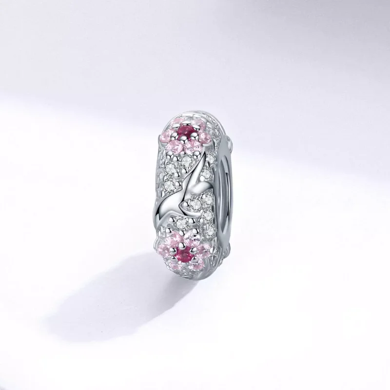 (bild till) Pandora Stil Mellanled Plommonblomma - Bsc152 - View 2