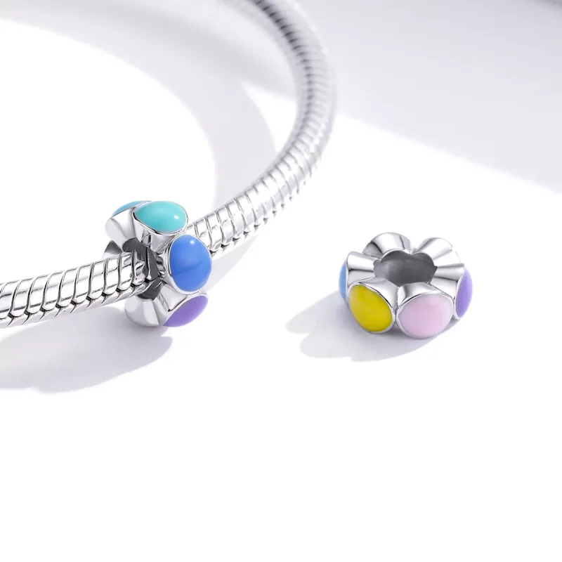 (bild till) Pandora Stil Mellanled Rainbow Bubble - Scc1555 - View 3