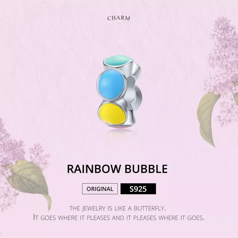 (bild till) Pandora Stil Mellanled Rainbow Bubble - Scc1555 - View 6