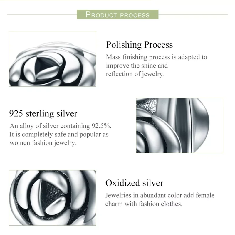 (bild till) Pandora Stil Mellanled Rosekrans - Scc596 - View 7