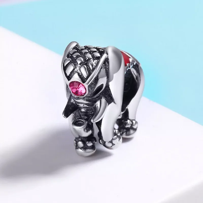 (bild till) Pandora Stil Mellanled Söt Baby Elefant - Scc321 - View 3