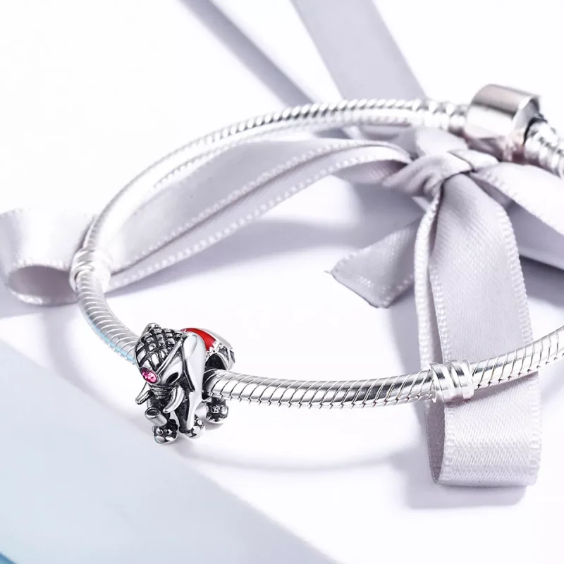 (bild till) Pandora Stil Mellanled Söt Baby Elefant - Scc321 - View 4