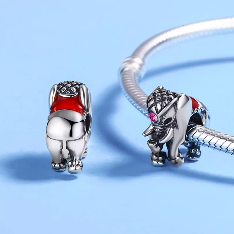 (bild till) Pandora Stil Mellanled Söt Baby Elefant - Scc321 - View 5
