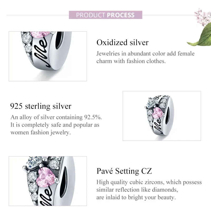 (bild till) Pandora Stil Mellanled Söta Hjärta - Bsc283 - View 8
