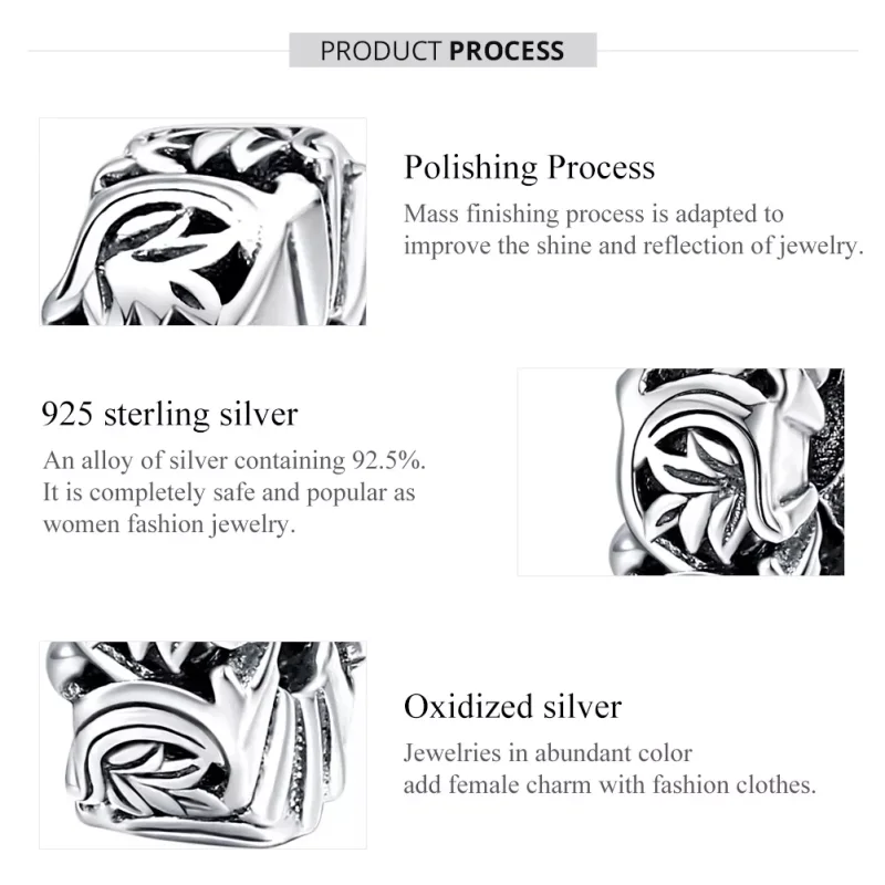 (bild till) Pandora Stil Mellanled Vintage Vines - Scc1601 - View 7