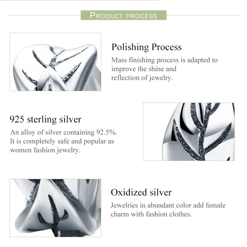 (bild till) Pandora Stil Mellanled Vita Blad - Scc597 - View 7