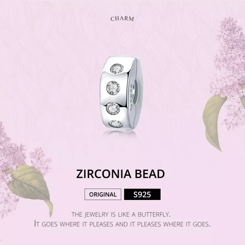 (bild till) Pandora Stil Mellanled Zirkoniumoxid - Bsc165 - View 6