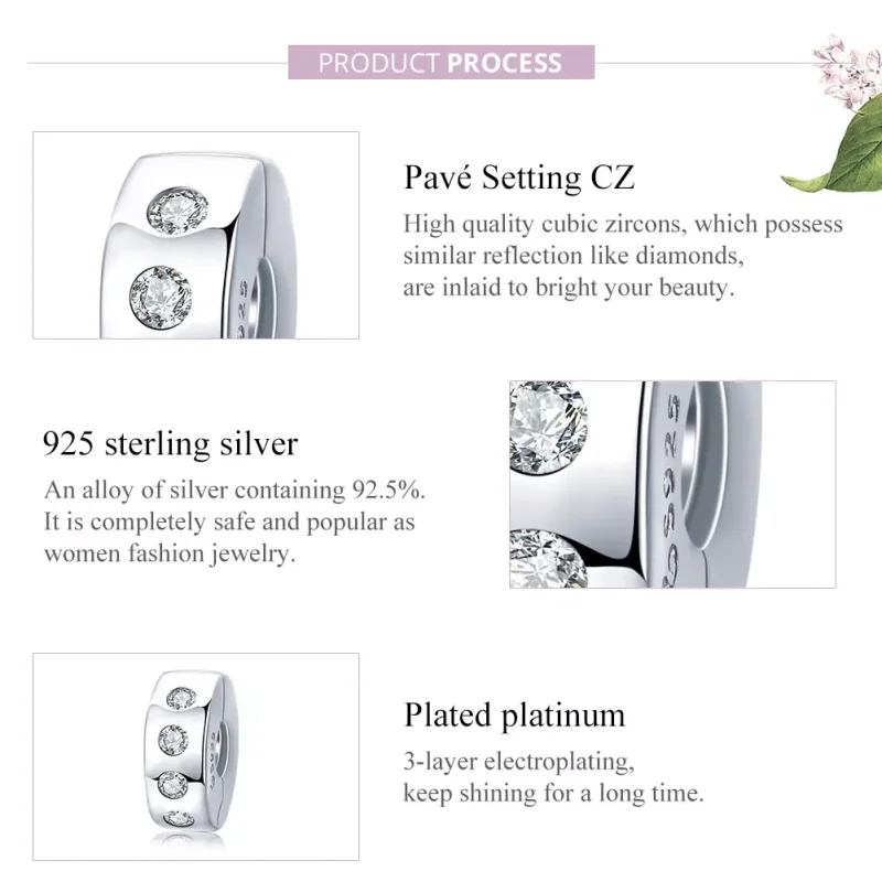 (bild till) Pandora Stil Mellanled Zirkoniumoxid - Bsc165 - View 8