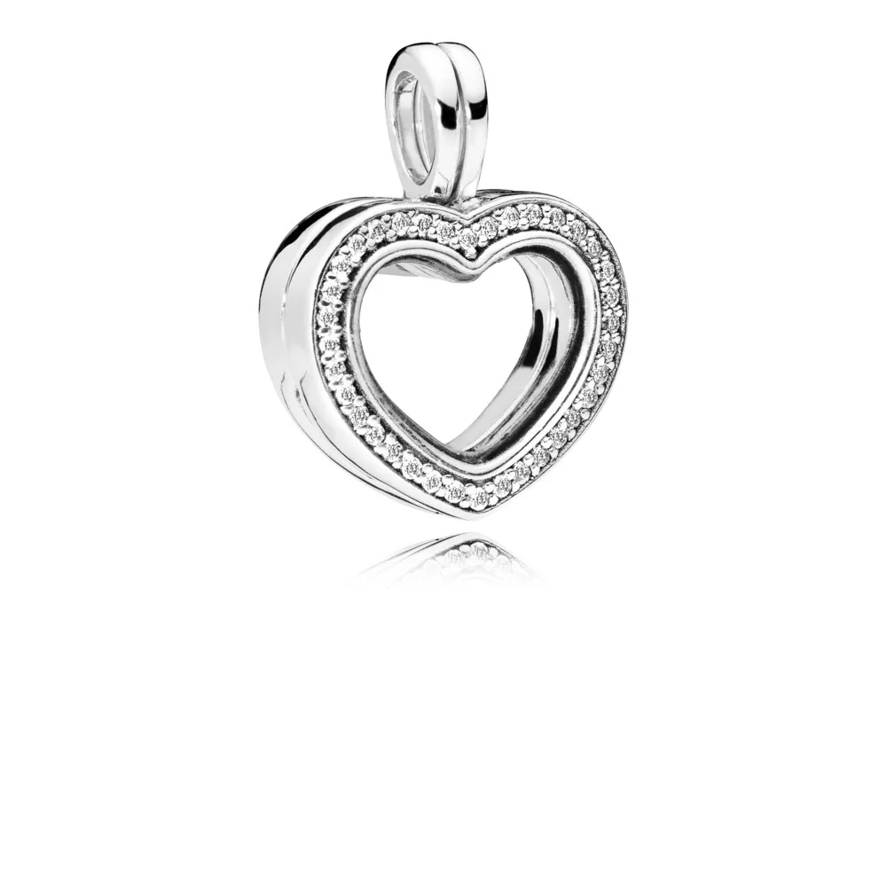 sparkling pandora floating heart locket 797248cz