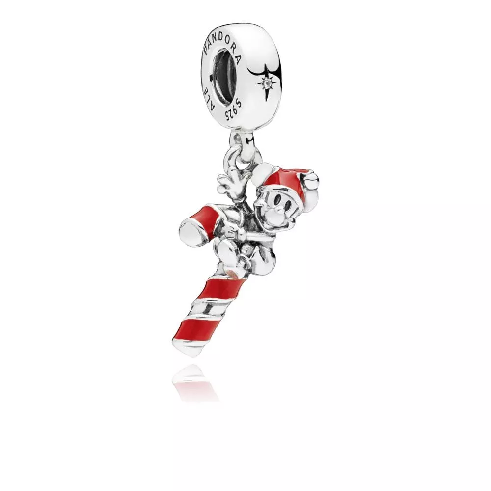 disney pandora santa mickey's candy cane hängberlock 797500en09