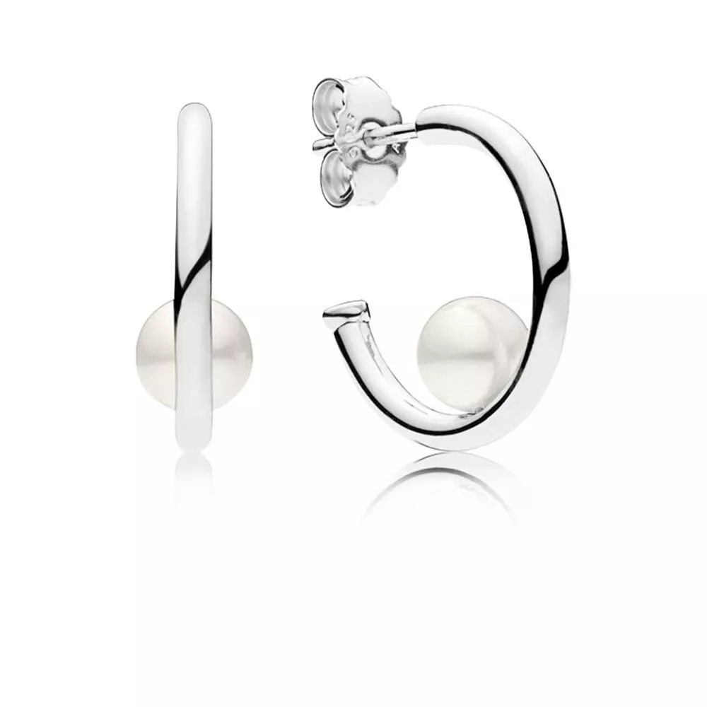 pandora contemporary pearls creoler 297528p